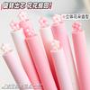 4pcs/box Flower Rotating Pen Ins Pink Rotating Gel Pen High-value Quick-drying Brush Question Student 0.5ST Black Water Gift