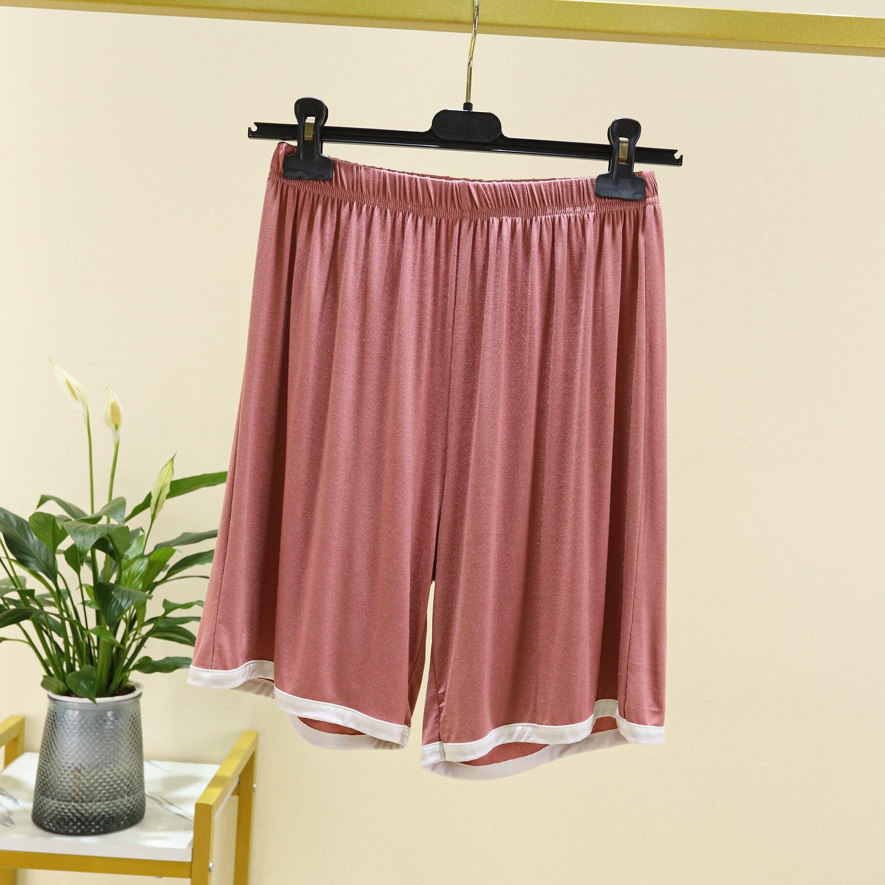 

2025 летние новые женские шорты и пижамы модальные повседневные капри свободные и тонкие домашние пижамы с высокой талией спортивные брюки большого размера XXL