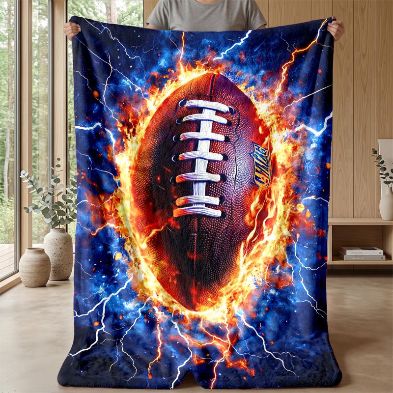 Electric Football Energy 3 Theme blanket Lightweight Warm Flannel Blanket Decorative Throw Blanket for Home Decoration