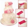 3 Pcs/set Rose Flower Cake Molds Plastic White Rose Flower Fondant Cutter Cake Decorating Molds Biscu