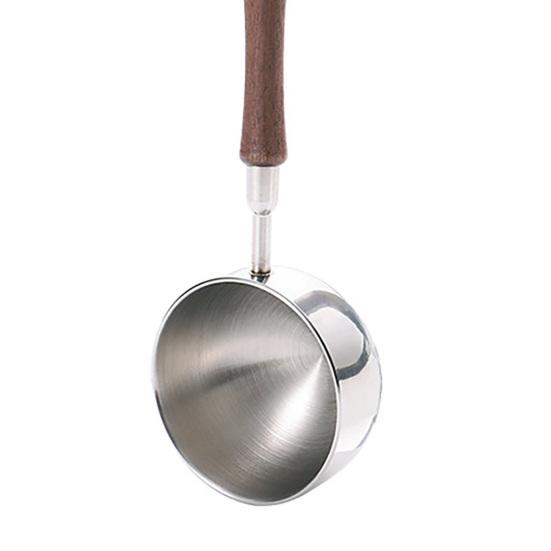 Measuring Spoon with Wood Handle, Stainless Steel Baking Scoop, Coffee Bean Milk Powder Teaspoon for Sugar Spice, Kitchen Gadget