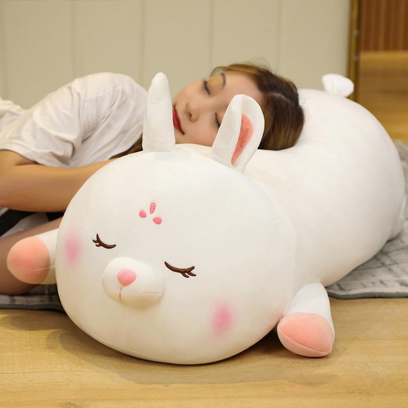 50~100Cm Squishy Cartoon Animal Plush Pillow Stuffed Pig Rabbit Bear Husky Doll Soft Plushie Sleeping Pillow Gift