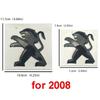for Peugeot 3D Lion Emblem 3008 2008 ABS Car Stickers Front Hood Decals Rear Trunk Badge Refitted Accessories