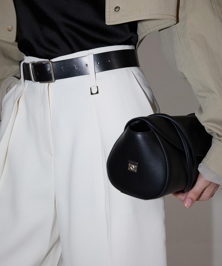 Rene J. Dean Pintuck Wide Pants - Ivory