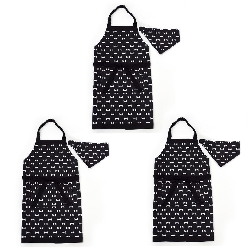 COLORFUL CANDY STYLE Apron Ribbon Silhouette Set Girls Cute Kids Children Apron Triangle Scarf Set Elastic Kids Apron Stylish Toddler Elementary