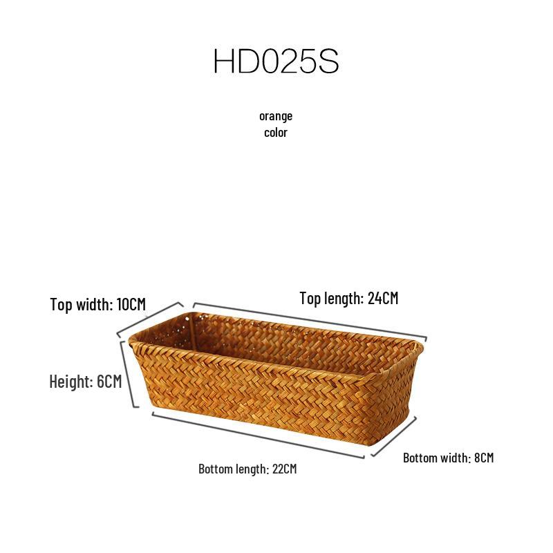

Настольный органайзер, плетеный из соломы: Корзина для хранения пульта, ключей и закусок
