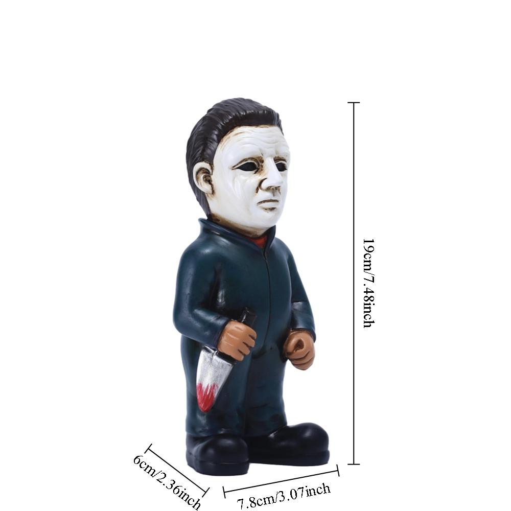 Scary Halloween Ornaments Ghost Face Scream Skull Pumpkin Wizard Statue Horror Mask Killer Figurines Outdoor Garden Lawn Decor