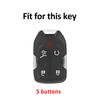 5 Buttons TPU Interior Accessories Car Key Case Cover for GMC Terrain 2019 Shell Fob Holder for Chevrolet Suburban 2019