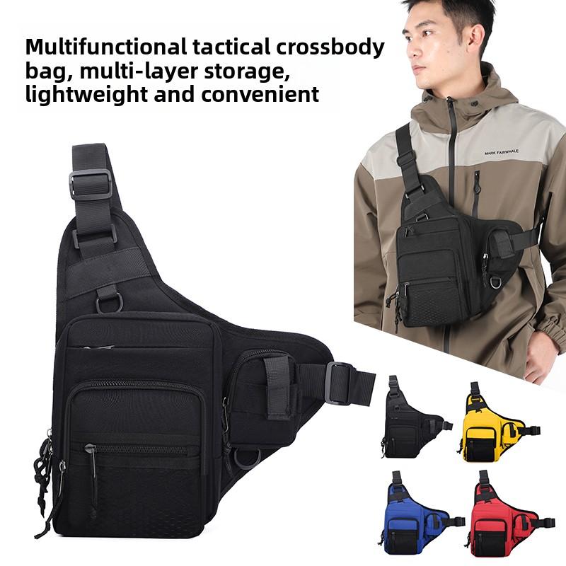 OutdoorTacticalChestPack Molle Waist Bag Fanny Pack for Men Hiking Climbing Cycling Fishing Camping Travel Sport Crossbody Pouch