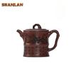 180ML Yixing Purple Clay Teapots Handmade Bamboo Pot Raw Ore Dragon's Blood Sand Mud Tea Maker Kettle Chinese Zisha Tea Set Gift
