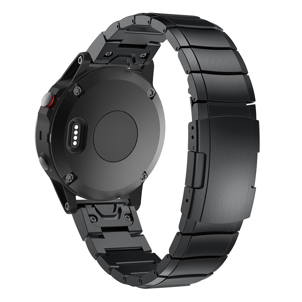 

KALEBOL KLB-YZBXG-001 Для Garmin Fenix 7/7 Pro Ремінець для годинника з нержавіючої сталі QuickFit 22 мм Запасний ремінець для годинника Black