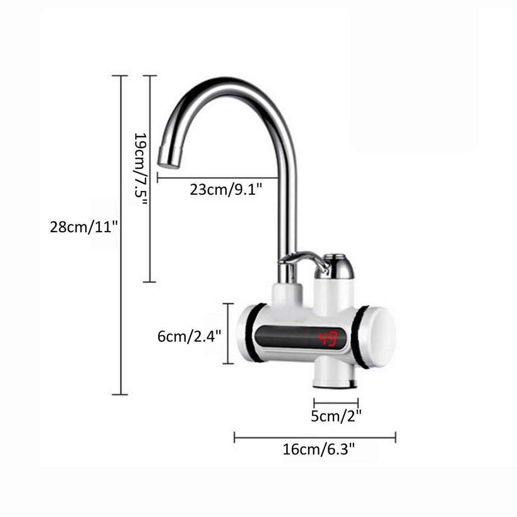 3000W Kitchen Electric Tap Water Heating Instantaneous Water Heater Electric Shower Water Heater Instant Instant Hot Faucet