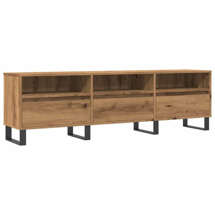 VidaXL Meuble TV chêne artisanal 150x30x44,5 cm bois d'ingénierie, banc TV, meuble télé, meuble multimédia, buffet TV, 857194