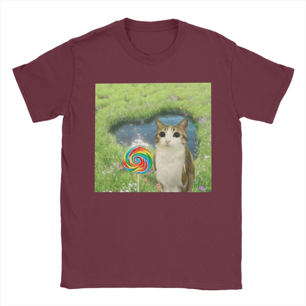 Dreamy Meowl CatOwl Cute Men T Shirt  Vintage Tees Short Sleeve Crew Neck T-Shirts 100% Cotton Plus Size Clothing