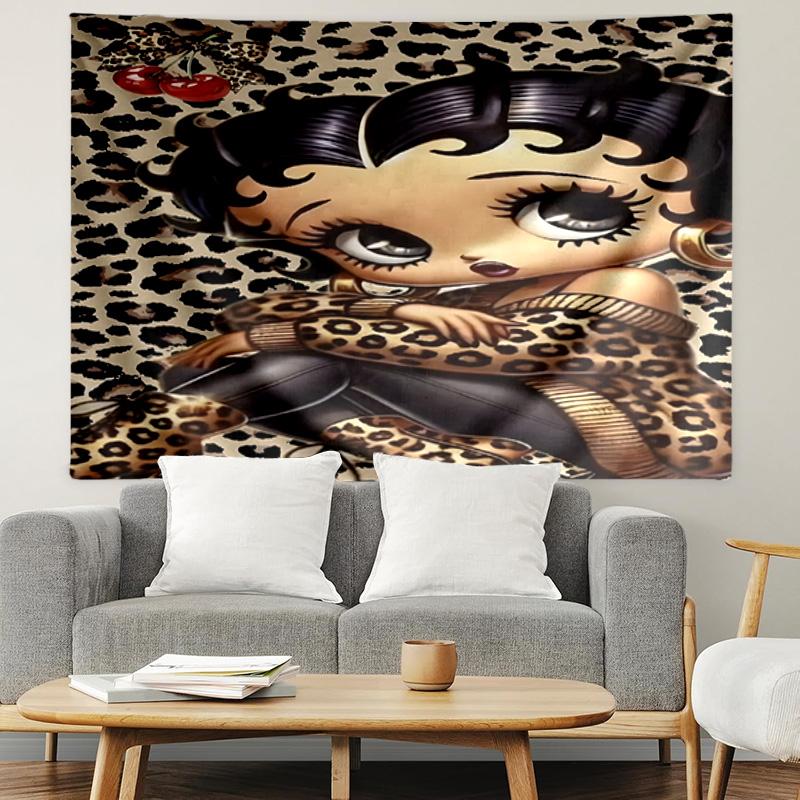 Betty Boop Print Tapestry, Lightweight Wall Hanging, for Bedroom, Dorm, Living Room, Home Art Decor - Birthday Christmas Gift for Friends