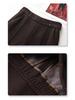 Women's Khaki Wool Acetate High-Waist Flared Pants for Autumn/Winter 2024