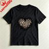 Leopard Print Grunge Heart Graphic Tshirt Trendy Graphic Tee 90s Retro Streetwear Unisex Summer Fashion Daily Life Cotton Tops
