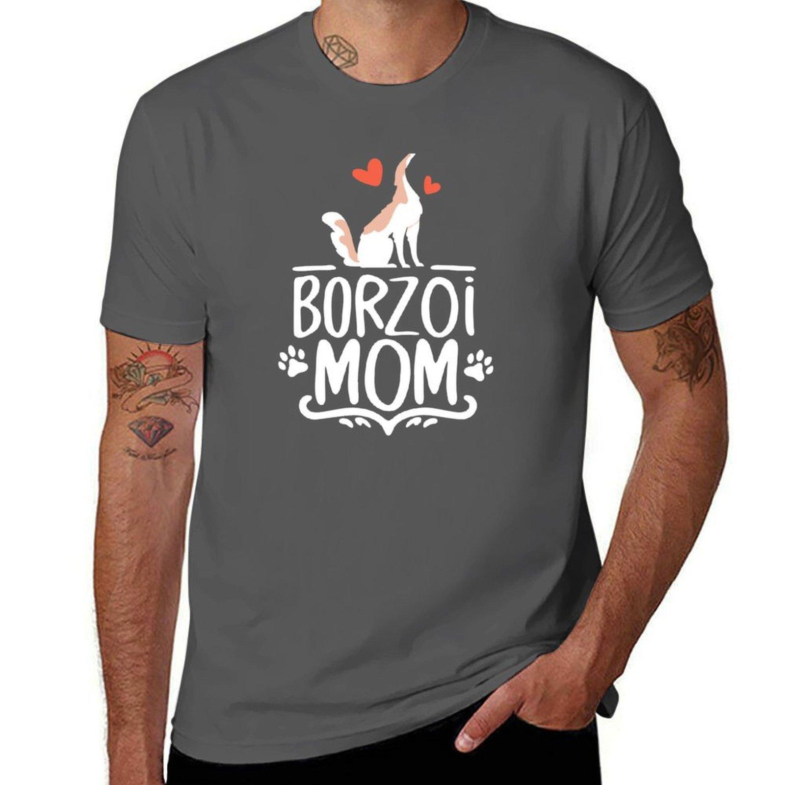 

Best Borzoi Mom T-Shirt t shirts designer t shirt men 100% cotton luxury brand man t shirt cotton high quality T-Shirt 4XL