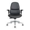 Mid-back leather chair with simple adjustment