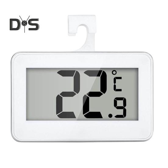 

Подвесной термометр для холодильника с ЖК-дисплеем, водонепроницаемый цифровой термометр для морозильника, работающий от батареек, высокоточный датчик температуры для холодильника белый