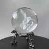 One Hummingbird Crystal Ball Decoration, Birthday Gift Glass Ball, a Home Decoration with a Base, a Birthday Gift for a Girlfrie