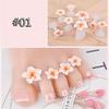 8 Pcs Comfortable Crystal Diamond Waterdrop Pedicure Tool Toe Silicone Separator Flower