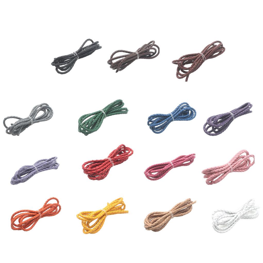 Leather Braided Cord Bracelet Bangle Jewelry DIY Making Rope String Homemade Handicrafts Art Finding Replacement