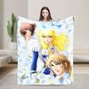 Rose of VVersailles Lady  Blanket  Warm Soft Plush Throw Blanket For Home Decor Travel Office Flannel Bedspread Bed Cover