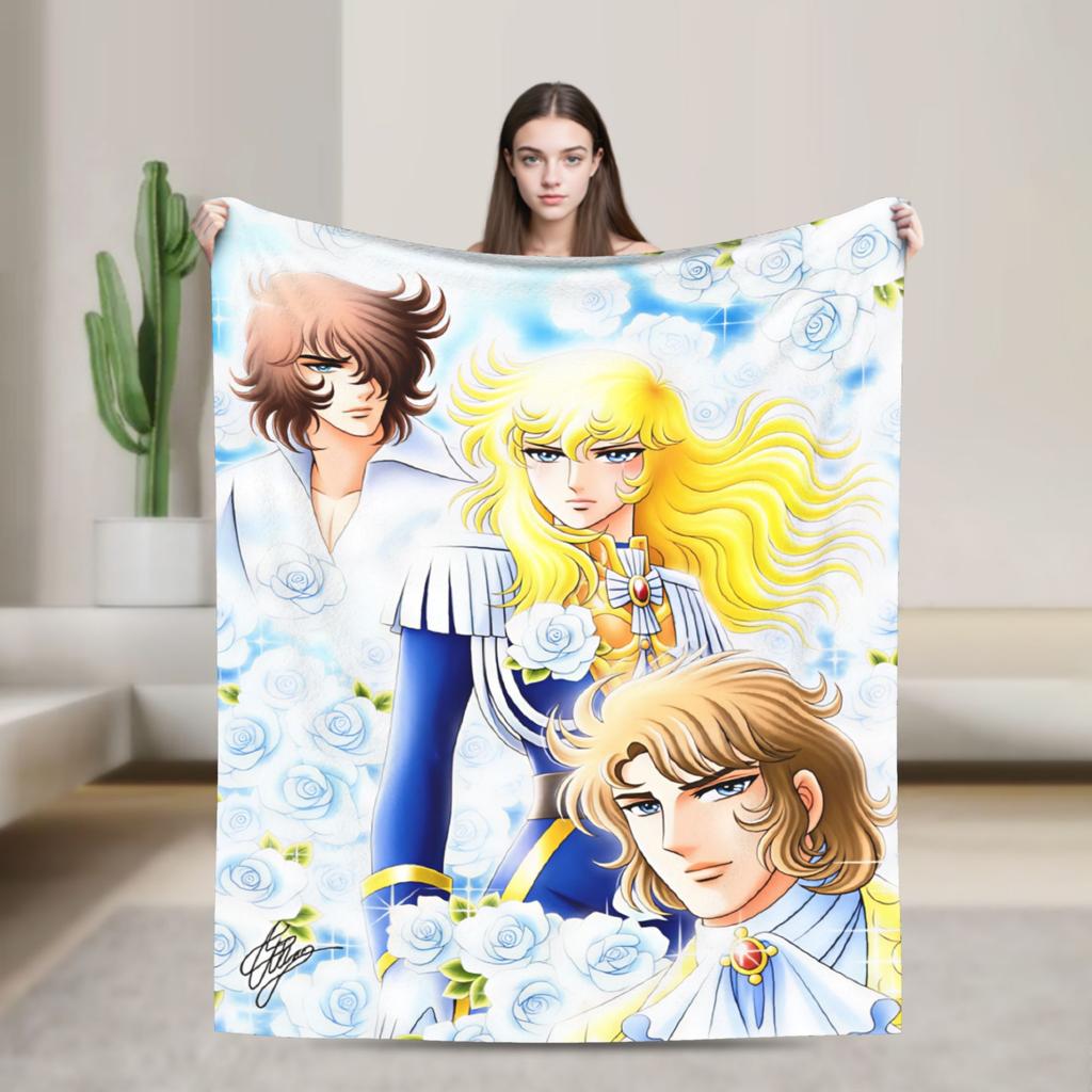 Rose of VVersailles Lady Blanket Warm Soft Plush Throw Blanket For Home Decor Travel Office Flannel Bedspread Bed Cover