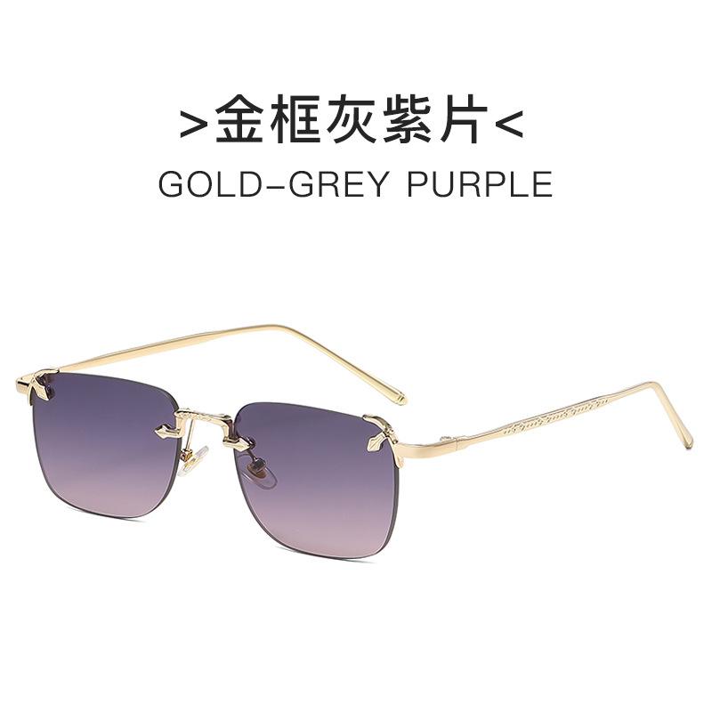 Vintage Sunglasses For Women Colorful Gradient Lenses Fashionable Glasses Double Bridge Glasses Metal Decoration For Men Women