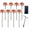 Fluorescent Spiral Tent Stake - Hexagonal Awning Anchor for Camping