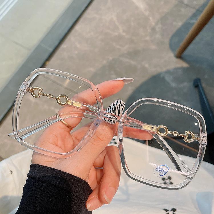 Fashion Square Glasses Frame Women Oversized Optical Transparent Spectacle Frames Vintage Eyewear Decoration Glasses Eyeglass
