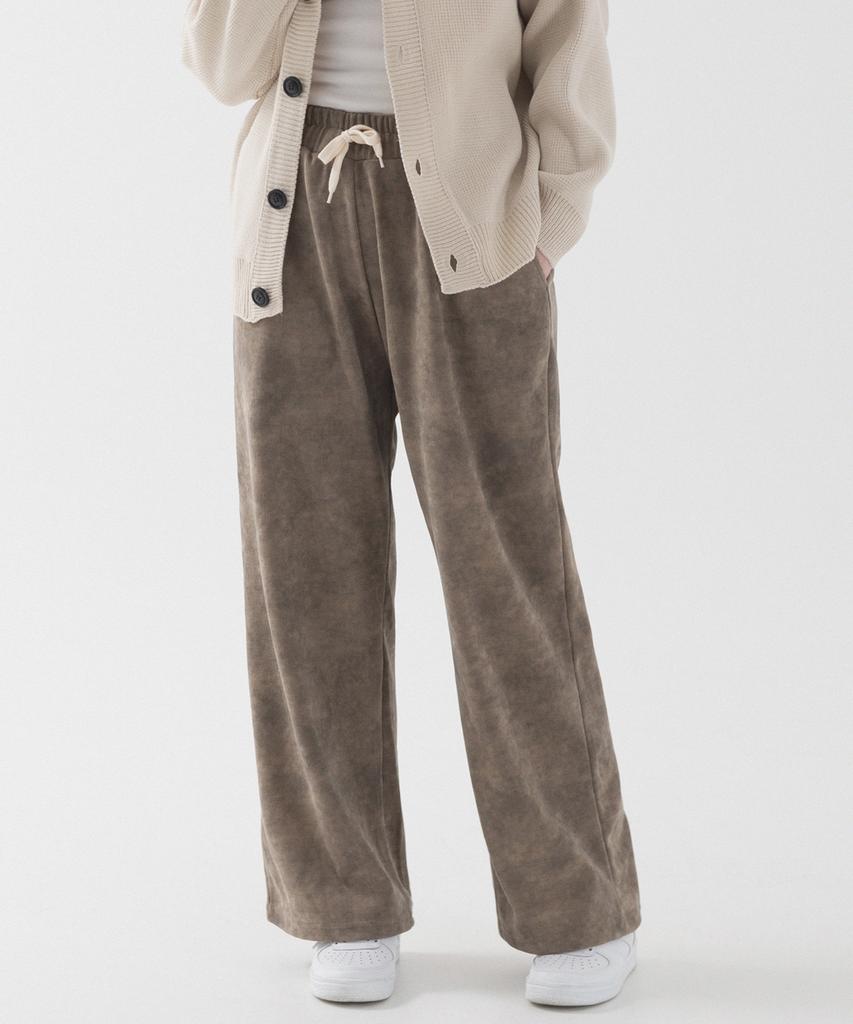 PIANER Tie-Dye Wide Elastic Pants (Brown)