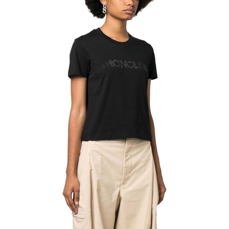Moncler Regular Sleeve T Shirt Women's Black 8C00014829HP999