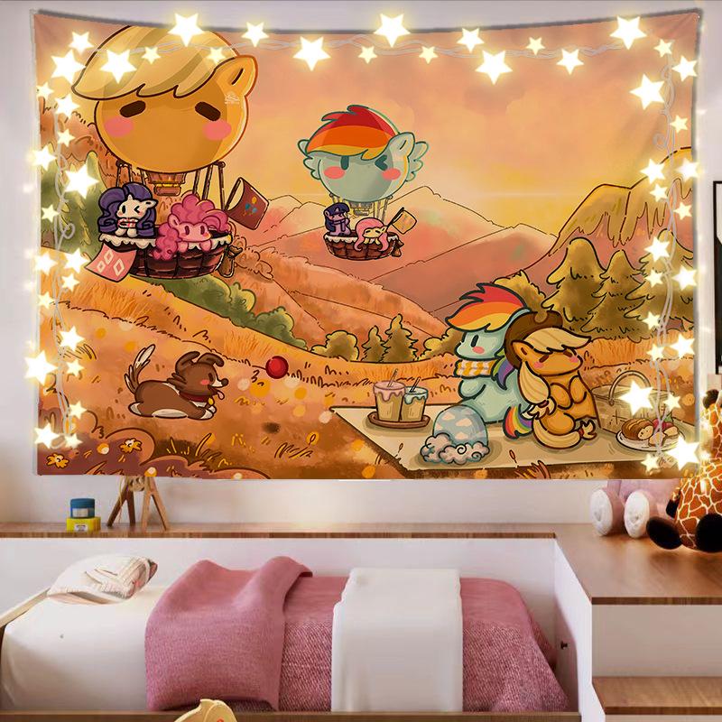 My Little Pony Tapestry - Cute Girls' Room Dorm Decor Wall Hanging Backdrop.