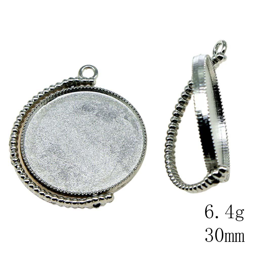 New Year's Day Accesories Fit Round 30-35mm Glass Cabochon Base Setting Tray Accessories Parts Souvenir Accessory Parts