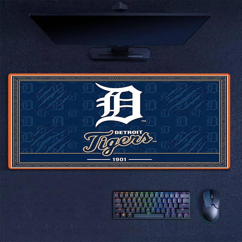 Detroit Tigers Color Mouse Pad Large Gaming Table Cushion Non-slip Laptop Tablet Big Mousepad XXL Mat Mini PC Playmat With Lock edge