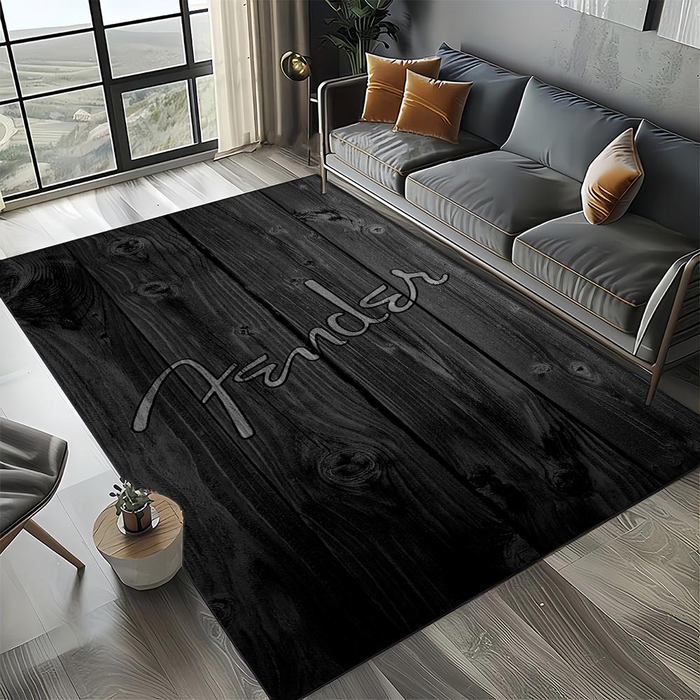 27 Style New 3D Fender Retro Guitar Instruments Music Carpet Rug for Living Room Bedroom Home Sofa Decoration,Non-slip Floor Mat