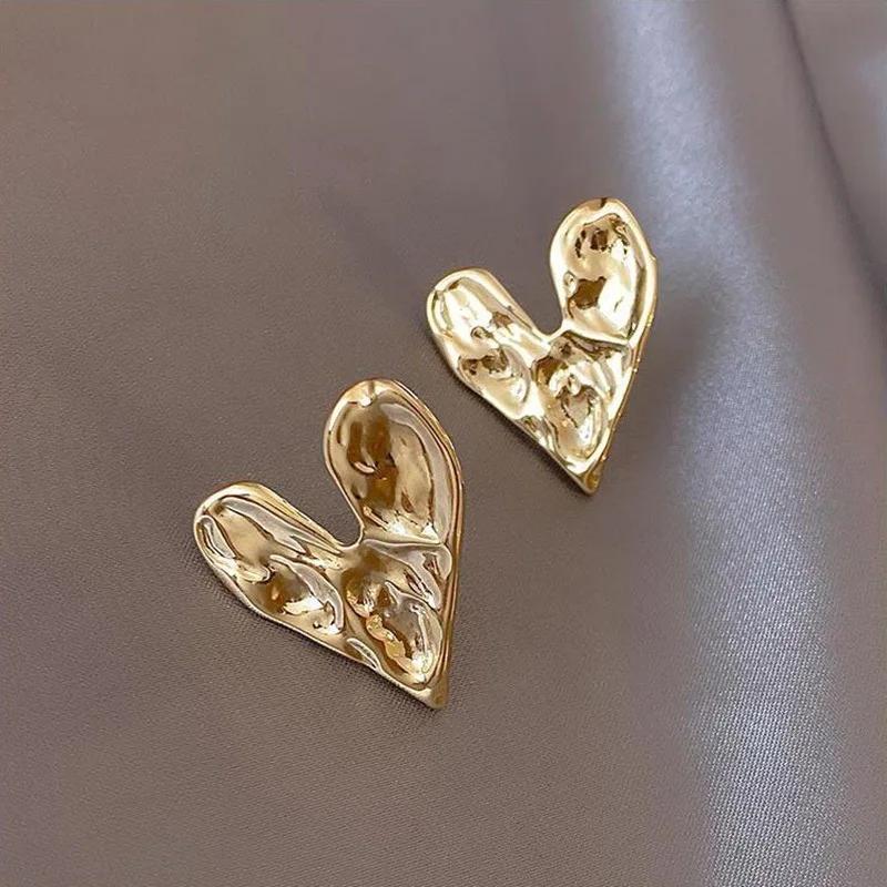 New Exquisite Mermaid Tail Pearl French Zircon Heart Stud Earrings Creative Design Dual Wearability Elegant Fashion