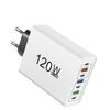 Typ C 120W USB C Ladegerät Mehrere Anschlüsse Schnelllade-Handy-Ladegerät-Adapter für iPhone Samsung Xiaomi Huawei EU/US-Stecker Wandladegerät