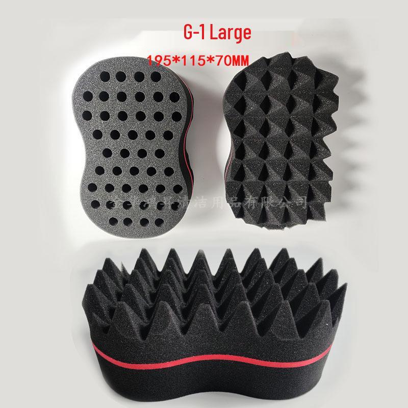 Black Hair Curling Sponge & Styling Comb Set