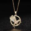 Small Bird Pendant Necklace With Micro-Set Zirconia Unique Design Gold Collarbone Chain For Women