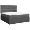 Bettrahmen mit Matratze - 180x200cm - Dunkelgrauer Stoff - Einstellbare LED-Leuchten - 2 Personen
