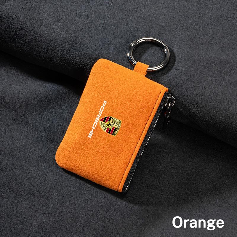 Neue Wildleder Auto Schlüssel Tasche Schlüsselanhänger Geschenk Anhänger Schlüsselanhänger Für Porsche Cayenne Panamera Macan 911 718 Taycan Boxster Cayman 918 Pajun