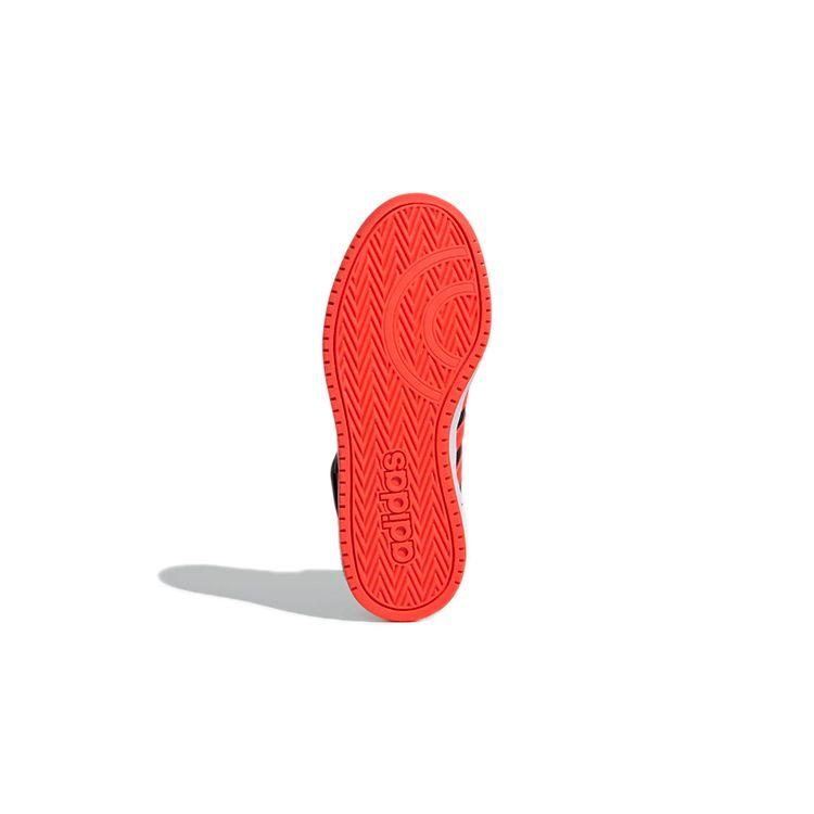 Adidas Neo Hoops 2.0 Mid K Casual Slip-Resistant Durable Mid-Top Kids Skate Shoes Kids Sneaker Black Red GZ7768