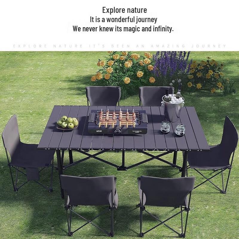 OEING Outdoor Folding Camping Table & Chair Set