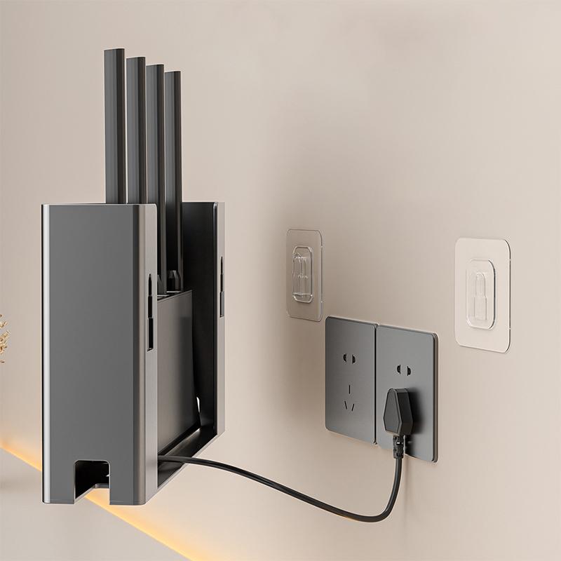 Cutie de depozitare minimalistă pentru router wireless Fără găurire Suport de perete Pentru camera de zi Suport și raft de depozitare pentru router Wifi