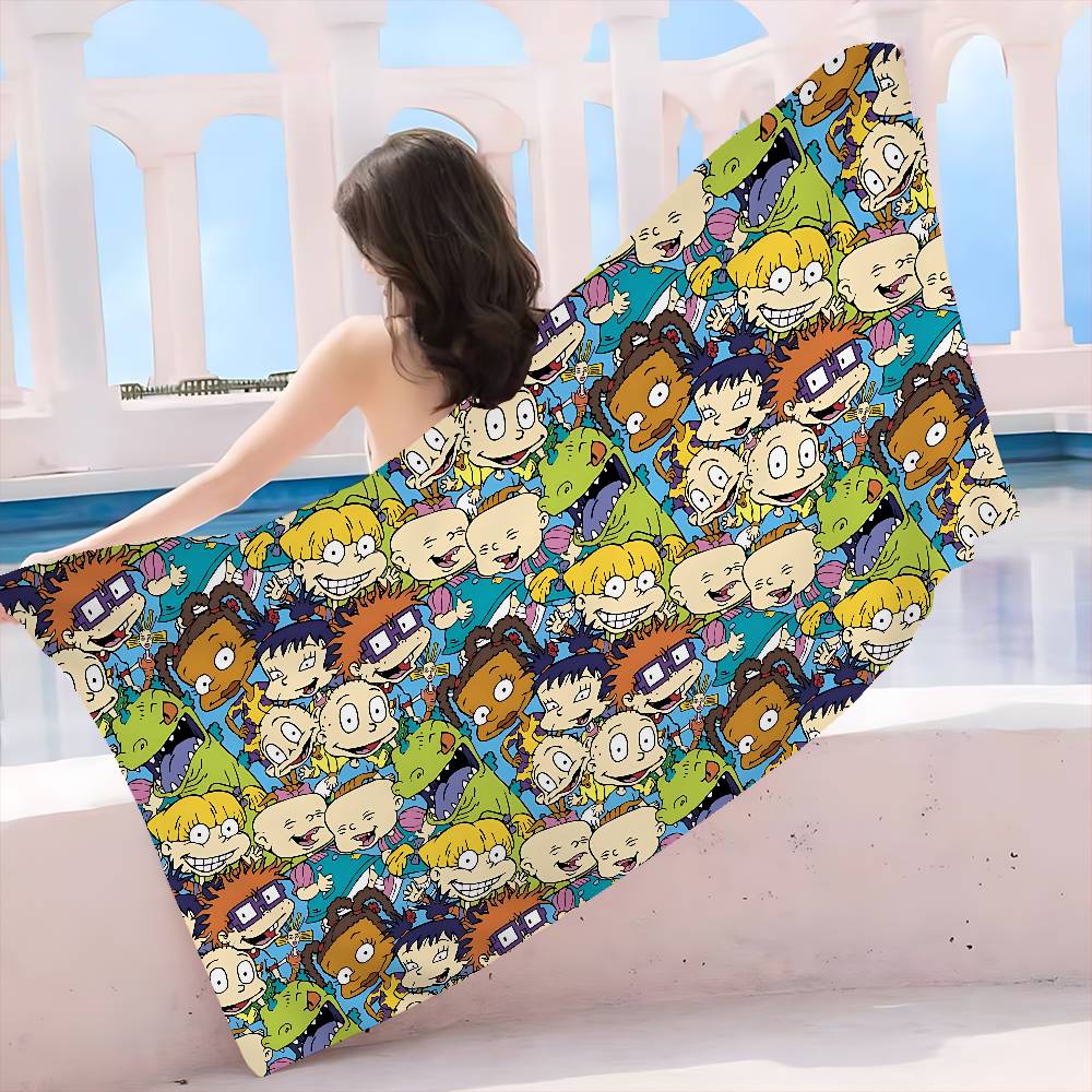Cartoon R-Rugrat Microfiber Beach Towel Absorbent Quick dry Soft Yoga Swimming Resort Mountain Climbing Towel