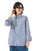 Beams Boy Women's London Stripe Button-Down Shirt, Navy, Size 1
