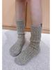 2025 Autumn/Winter Wool Blend Mid-Calf Socks - Nordic & Korean Style, Fair Isle Pattern, Warm.